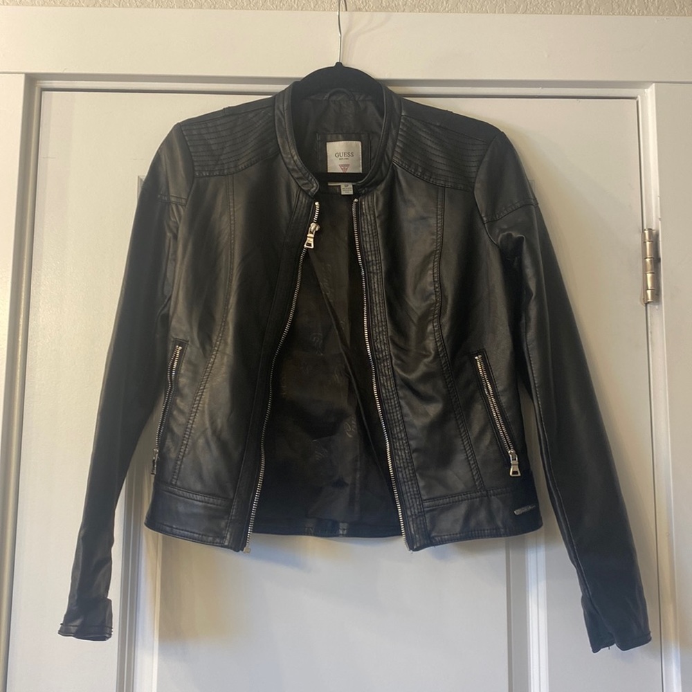 Guess Faux Leather Moto Jacket